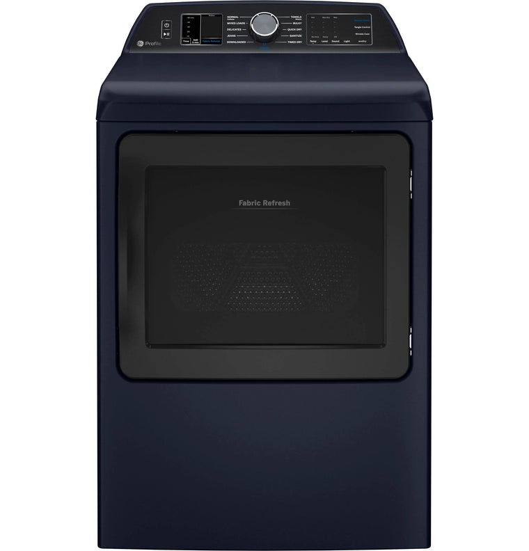 GE Profile PTD90GBPT 27-Inch Gas Dryer with 7.3 Cu. Ft. Capacity, Blue