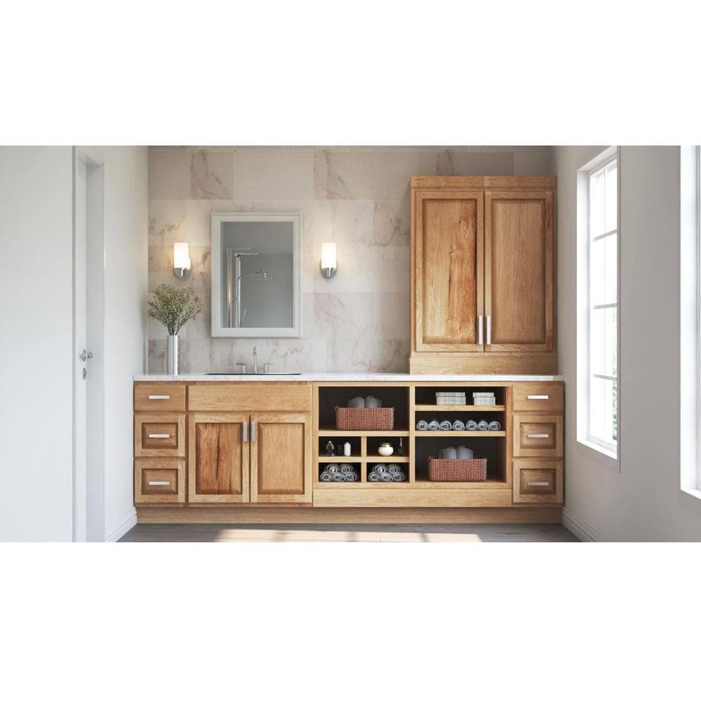 Hampton Bay Refrigerator End Panel Kit, 0.5 × 84 × 24 in., Natural Hickory, KAREP-NHK