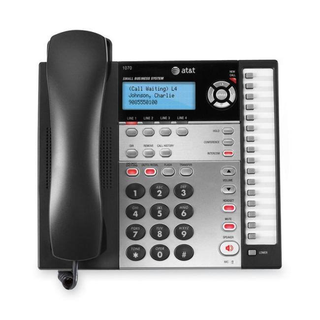 AT&T 1070 Corded Phone with Caller ID, 4-Line, 2-Pack