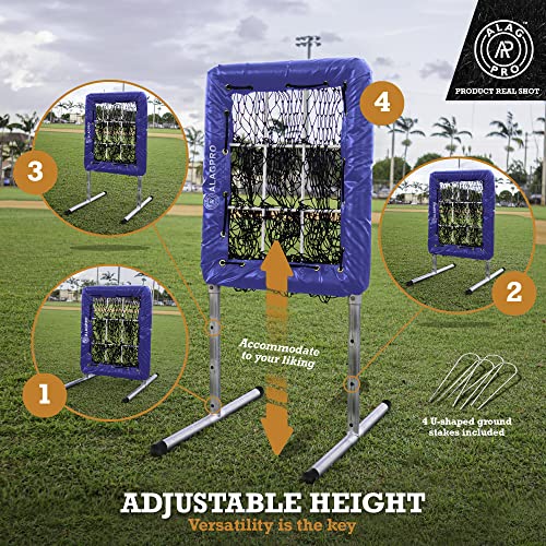 ALAGPRO The Original 9-Hole Baseball and Softball Pitching Net with Strike Zone Pocket and Pitching Target