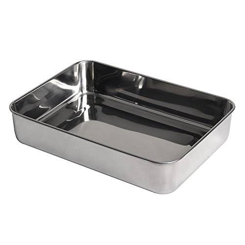 Lindys 8W44 Covered 9 x 13-Inch Cake Pan, Stainless Steel
