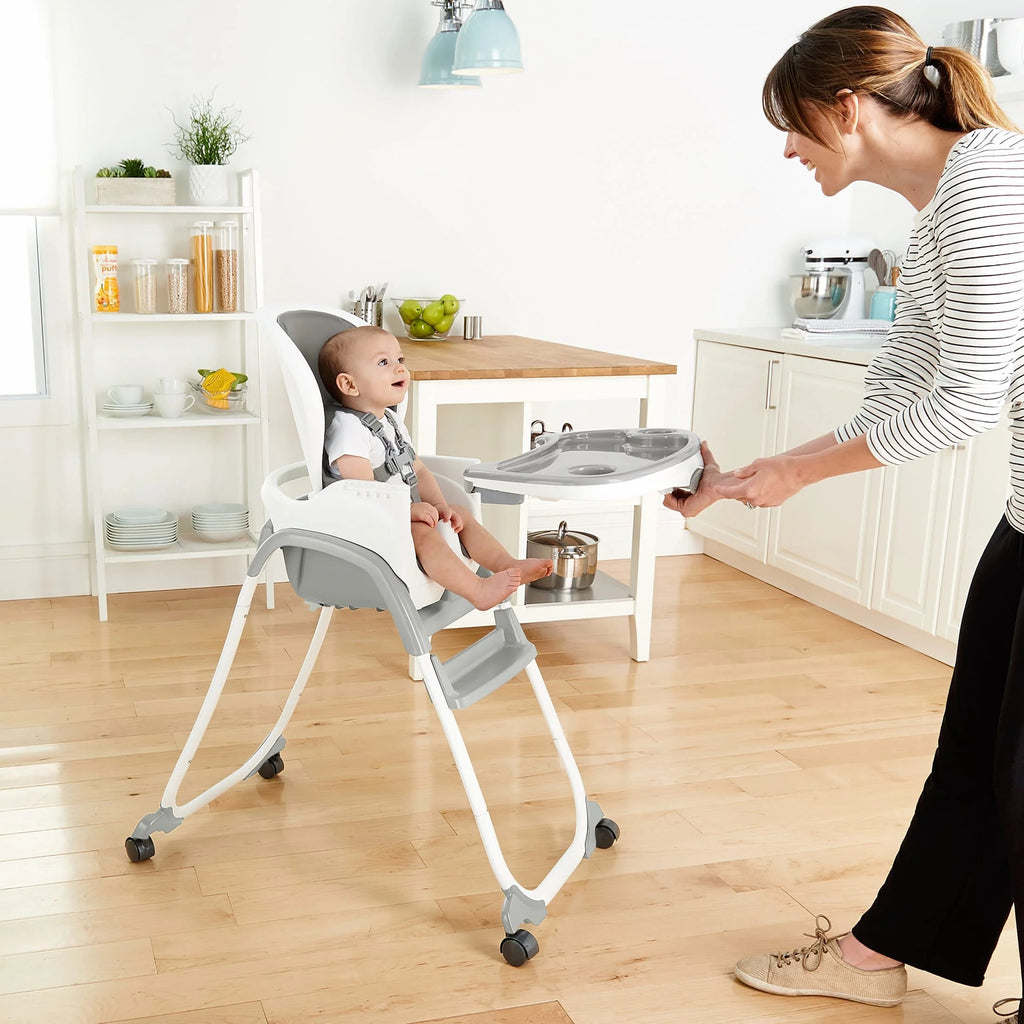 Ingenuity SmartClean Trio Elite Convertible Seating System, 3-in-1 High Chair, Toddler Chair and Booster Seat, Slate