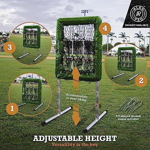 ALAGPRO The Original 9-Hole Baseball and Softball Pitching Net with Strike Zone Pocket and Pitching Target