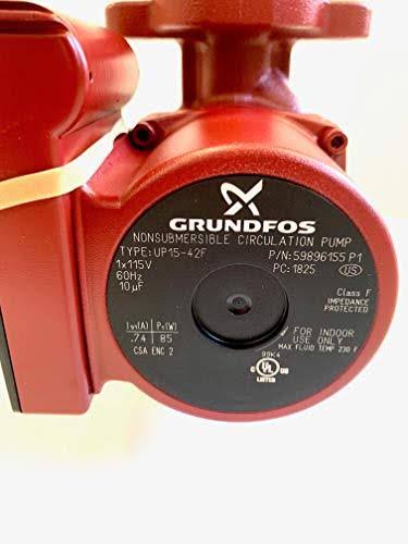 Grundfos UP15-42F SuperBrute 9H Home Recirculator Pump, 115V, Model 59896155