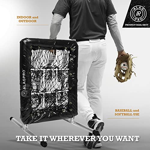 ALAGPRO The Original 9-Hole Baseball and Softball Pitching Net with Strike Zone Pocket and Pitching Target
