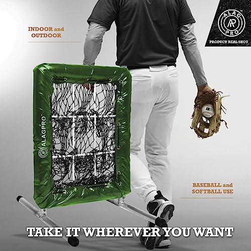 ALAGPRO The Original 9-Hole Baseball and Softball Pitching Net with Strike Zone Pocket and Pitching Target
