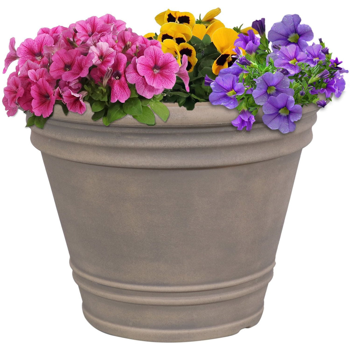 Sunnydaze Franklin Outdoor Flower Pot Planter, 20-Inch Polyresin Construction