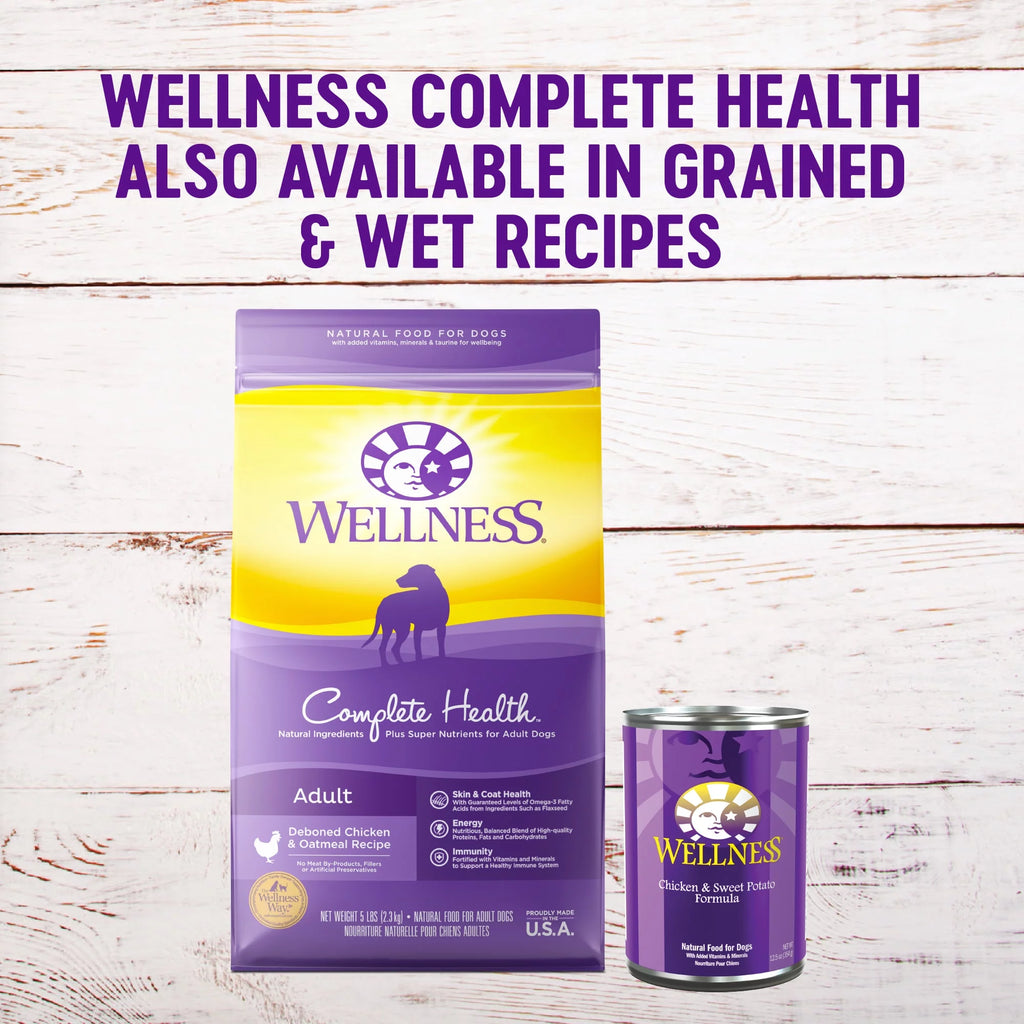 Wellness Complete Health Chicken Recipe, Natural Grain-Free Dry Dog Food in a 24-Pound Bag