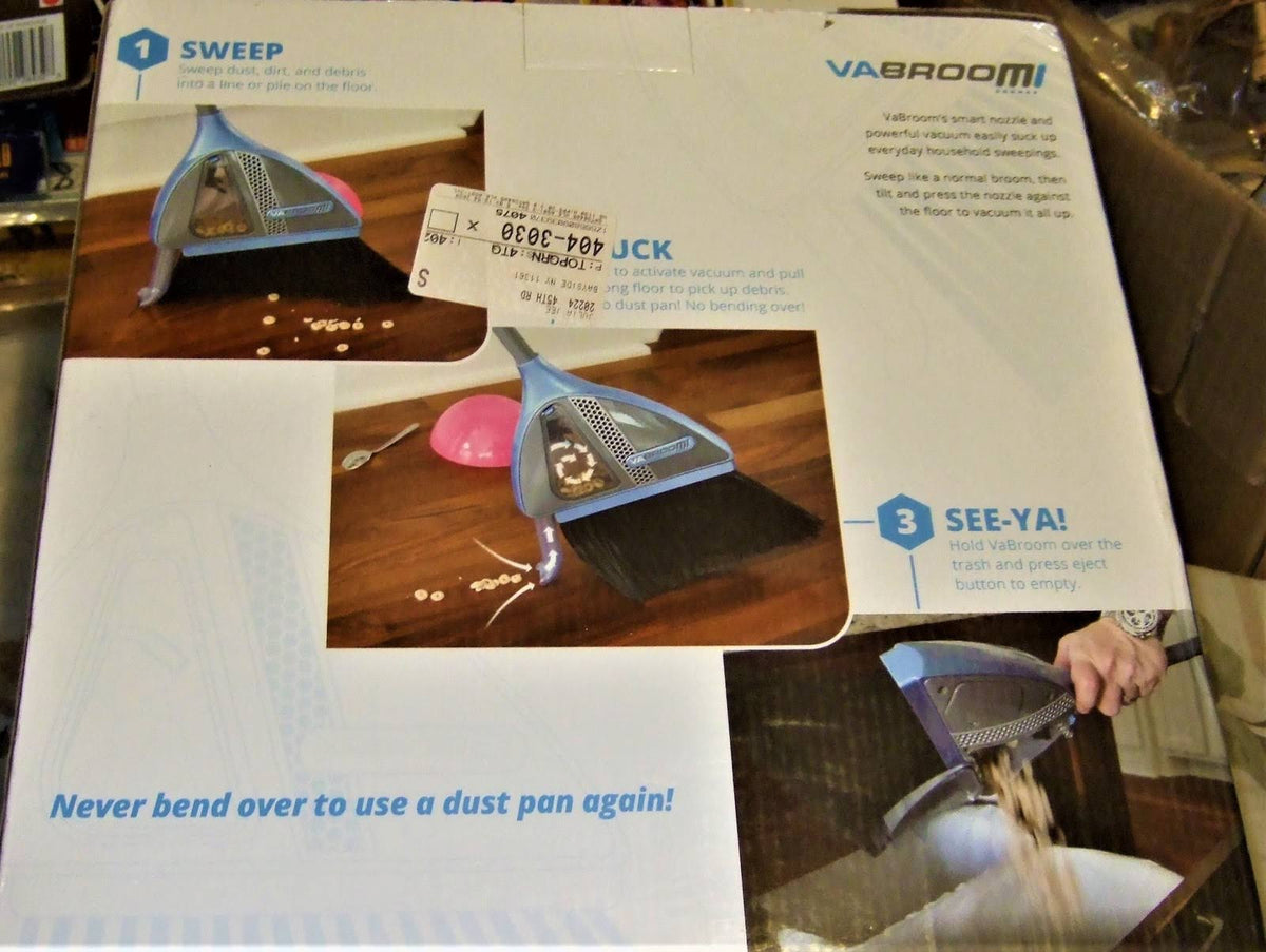 VaBroom 2-in-1 Cleaning Tool with Integrated Vacuum and Powerful Broom Design