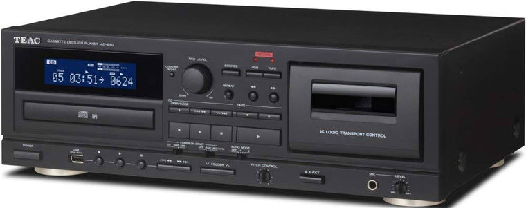 TEAC AD-850 Cassette and CD Player with USB Recording, Microphone Input and Audio Playback