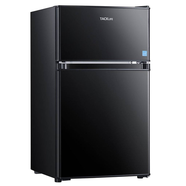 Tacklife 3.1 Cu. Ft. Mini Fridge with Freezer, Two-Door Compact Refrigerator featuring Low-Noise, Energy-Saving Operation and Interior LED