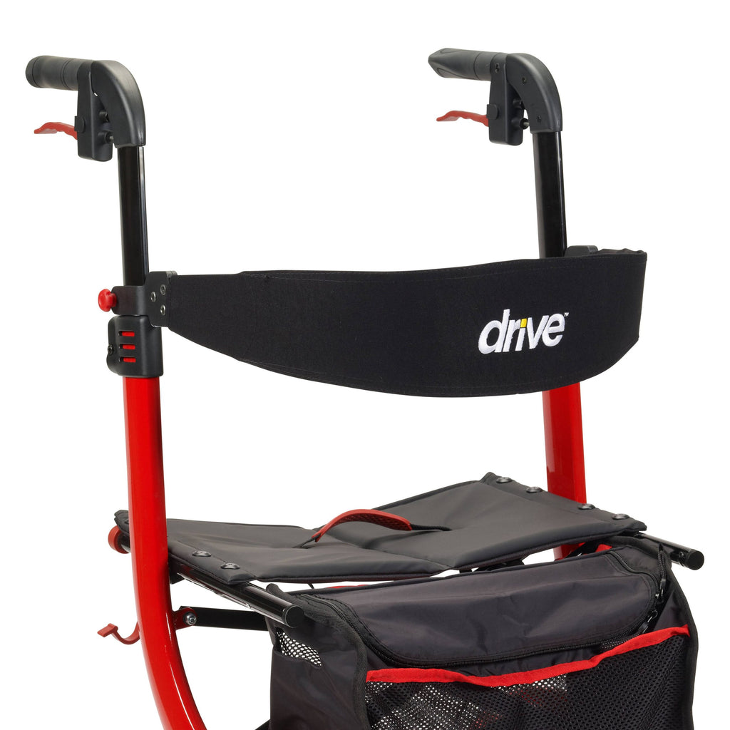 Drive Medical Nitro Euro-Style Rollator Walker in Red