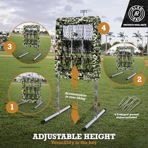ALAGPRO The Original 9-Hole Baseball and Softball Pitching Net with Strike Zone Pocket and Pitching Target