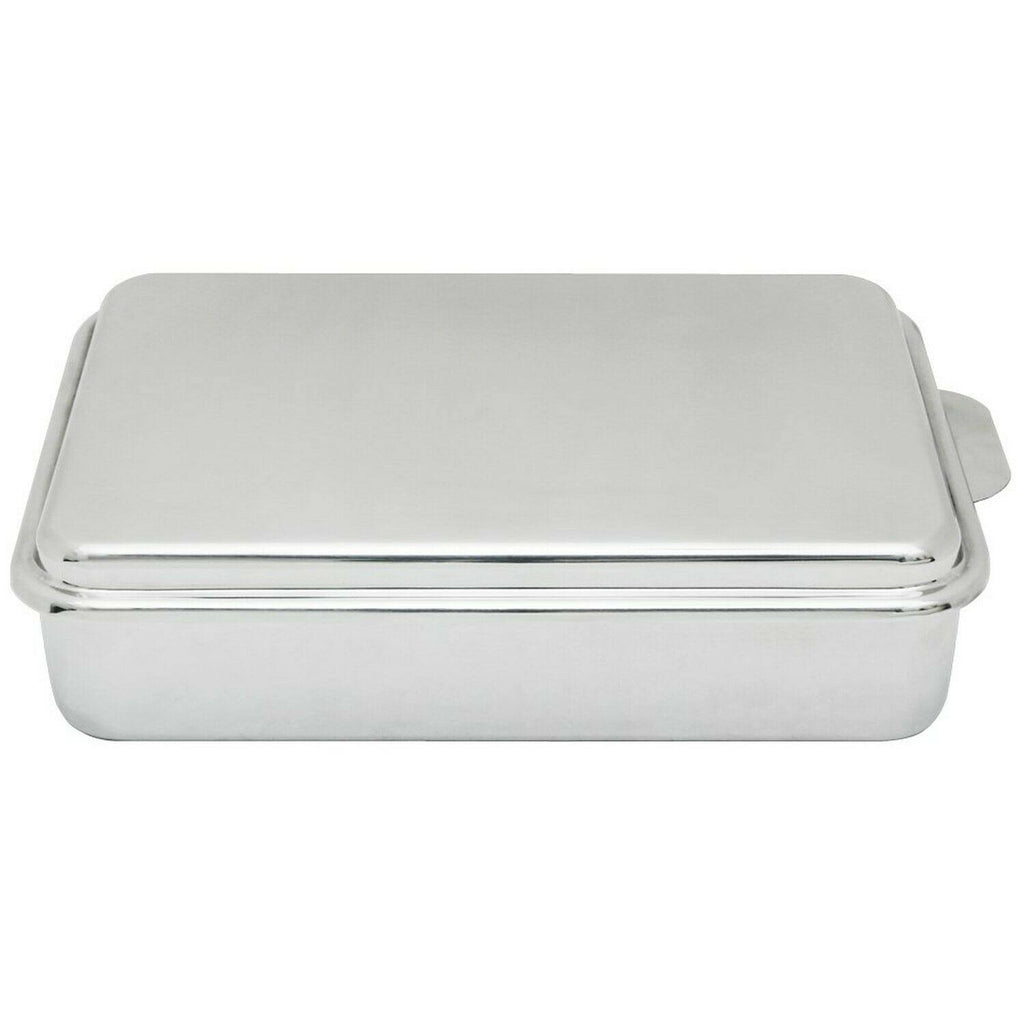 Lindys 8W44 Covered 9 x 13-Inch Cake Pan, Stainless Steel