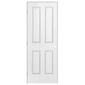 Masonite 28 in. x 80 in. 4-Panel Prehung Interior Door with Right-Hand Swing, Hollow-Core Smooth Composite Construction and Primed White Finish