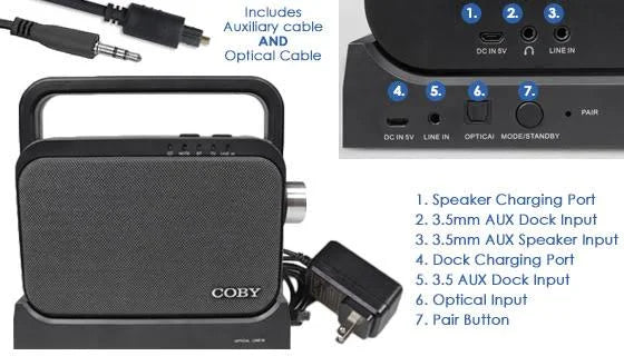 Coby Wireless Speaker for TV Audio