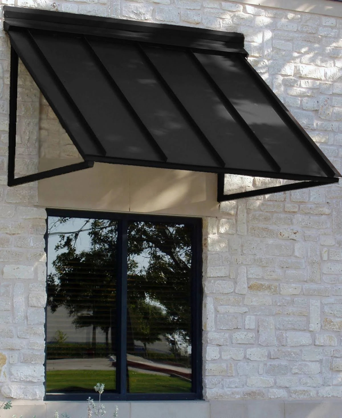 Awntech Houstonian 7-Foot Copper Metal Standing Seam Awning, H23-US-7COP, 92 x 24 x 36 Inches