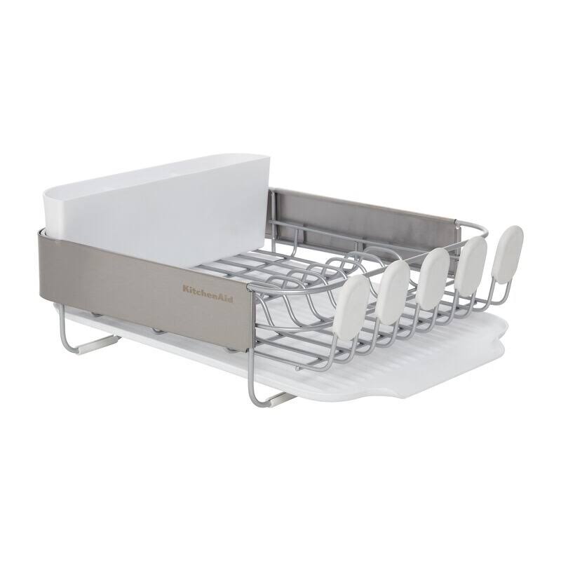 Black KitchenAid Compact Dish Rack, Crafted from Stainless Steel, 16.06-Inch