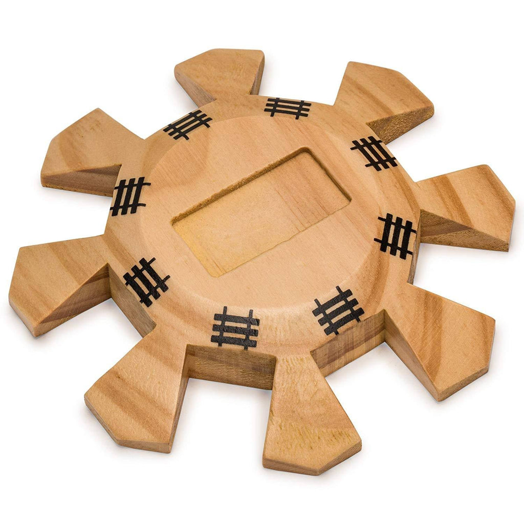 Yellow Mountain Imports Mexican Train Dominoes Set with Double 12 Dominoes, Numerals, Wooden Hub, and Train Mark
