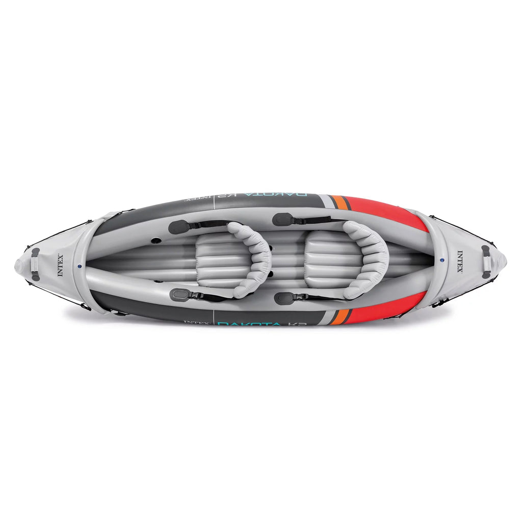 Intex Dakota K2 Two-Person Inflatable Kayak, Open Box Vinyl Set with Oars and Pump
