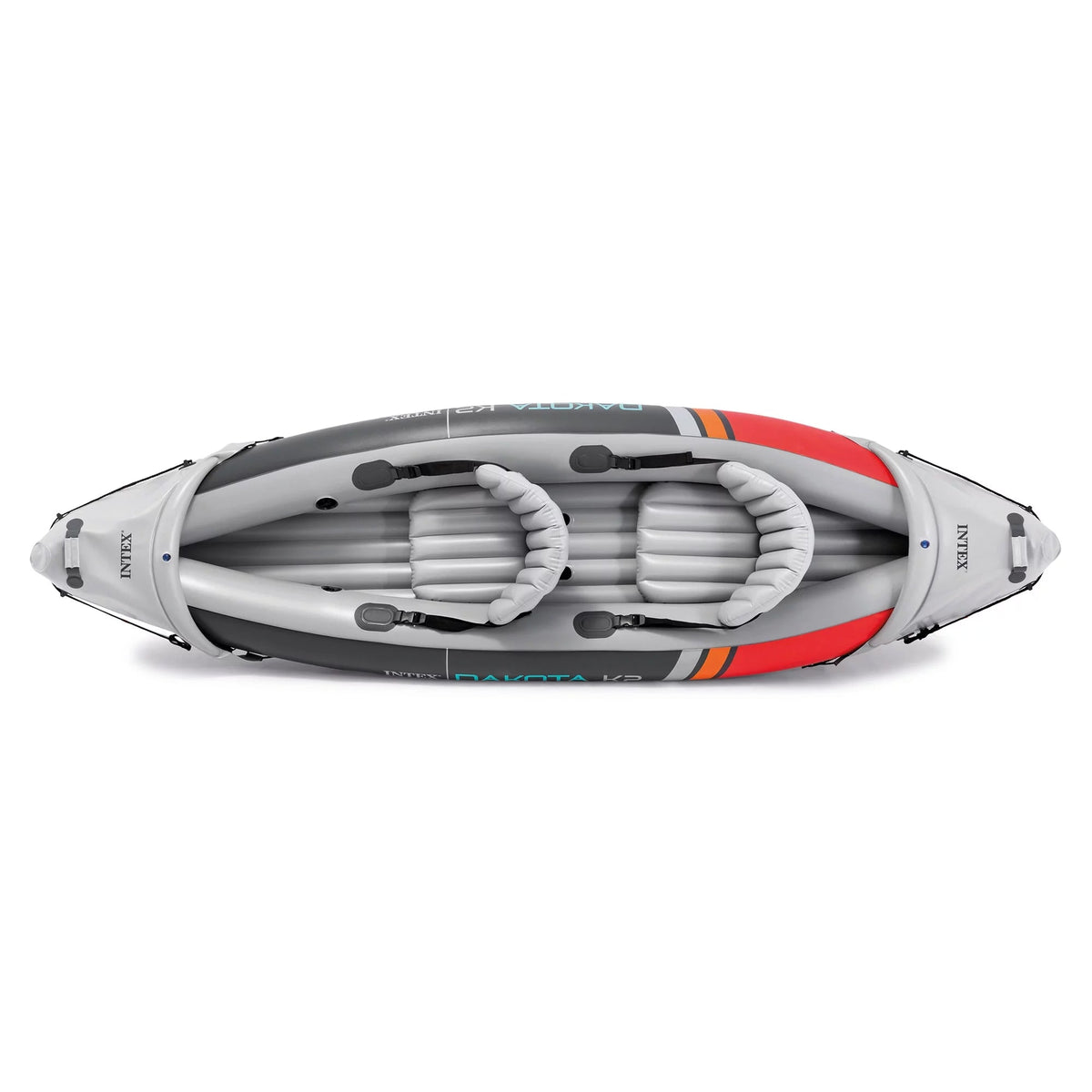 Intex Dakota K2 Two-Person Inflatable Kayak, Open Box Vinyl Set with Oars and Pump