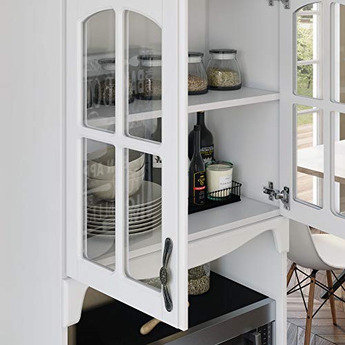 Living Skog Kitchen Cabinet with Microwave Stand and Built-In Storage Shelves