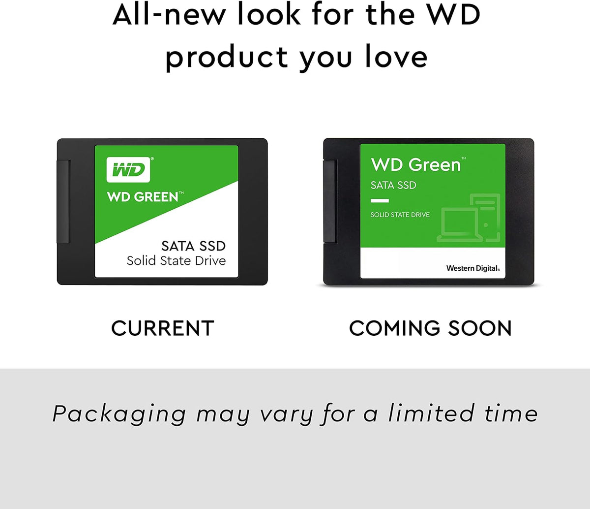 Western Digital WD Green 1TB Internal SSD, SATA III 6 Gb/s, 2.5-Inch 7mm Drive with Up to 550 MB/s Read Speed, WDS100T2G0A