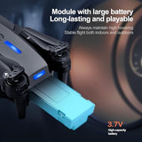 E88 Foldable Mini Drone with Screen Controller, SD Card, 2 Batteries, 360° Flips, Waypoint Flight, Active Obstacle Avoidance, and One-Key Takeoff/Landing, Black