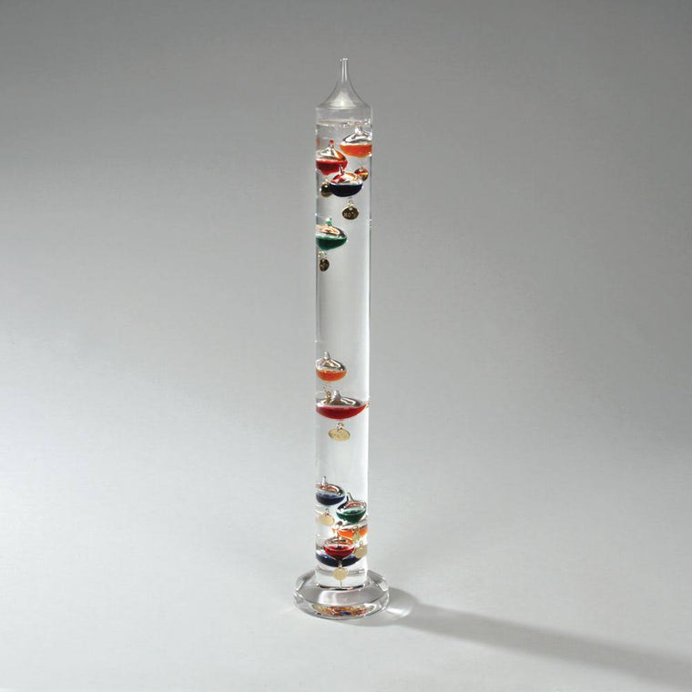 24-Inch Galileo Thermometer with Decorative Glass Temperature Indicators