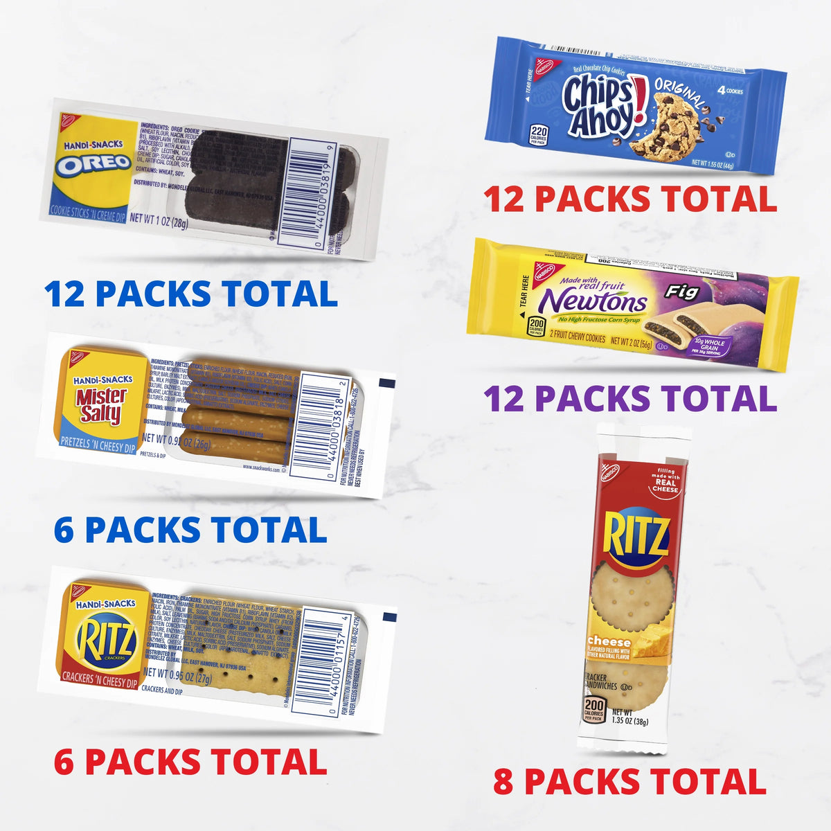 Ultimate Sweet and Salty Snack Variety Pack by Nabisco, 56 Individually Packaged Snacks