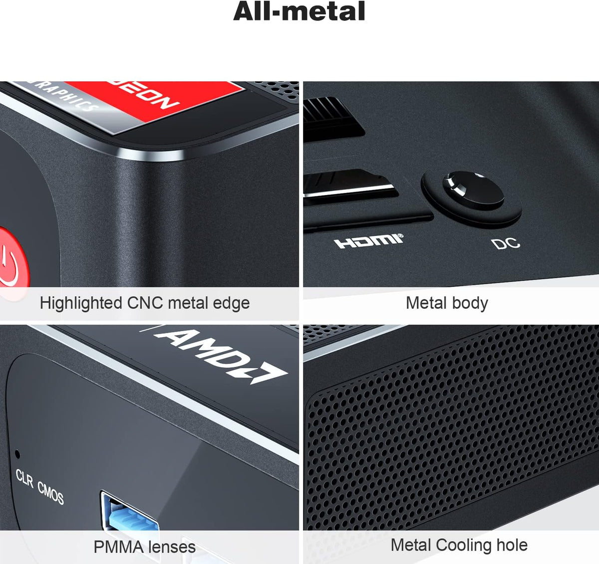 Beelink SER4 Mini Gaming PC with Windows 11, AMD Ryzen 7 4800U 7nm Processor, 8C/16T up to 4.2GHz, 32GB DDR4 RAM, 512GB NVMe SSD, 4K@60Hz Triple Display, Dual HDMI and Type-C, 57W, WiFi 6E, Bluetooth 5.0