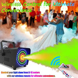 500W IMONE Fog Machine with Remote Control, 72 LED Lights and 2000 CFM Spray for Parties, Weddings, Halloween and Stage Effects