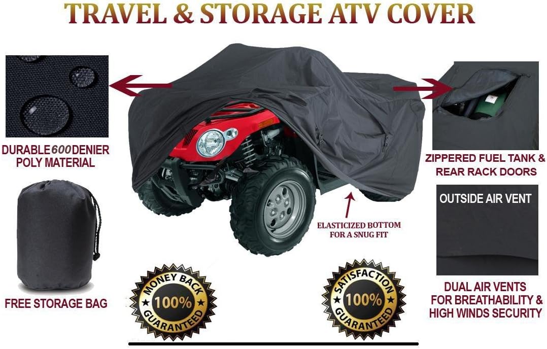 Heavy-Duty All-Weather ATV Cover for 2002-2006 Cannondale Blaze 440 Quad, Reinforced Protection for All-Terrain Vehicles