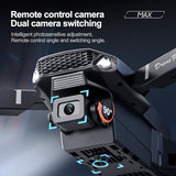 E88 Foldable Mini Drone with Screen Controller, SD Card, 2 Batteries, 360° Flips, Waypoint Flight, Active Obstacle Avoidance, and One-Key Takeoff/Landing, Black