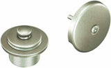 Moen T90331BN Push-N-Lock Tub and Shower Drain Kit with 1.5-Inch Threads, Brushed Nickel