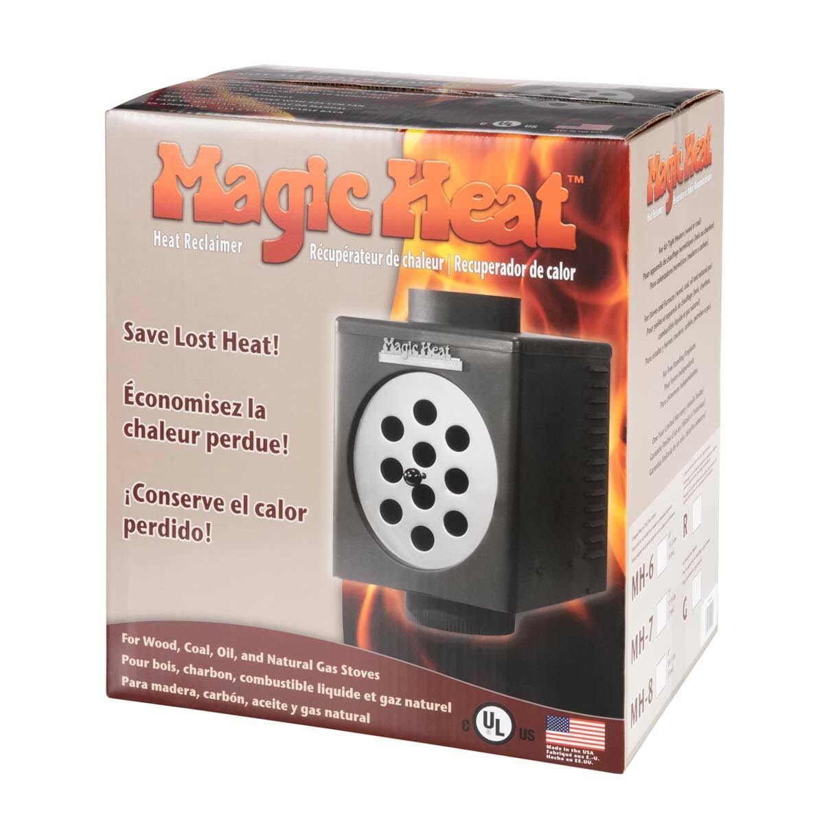Magic Heat 6-Inch Top Crimp Heat Reclaimer for Oil or Coal