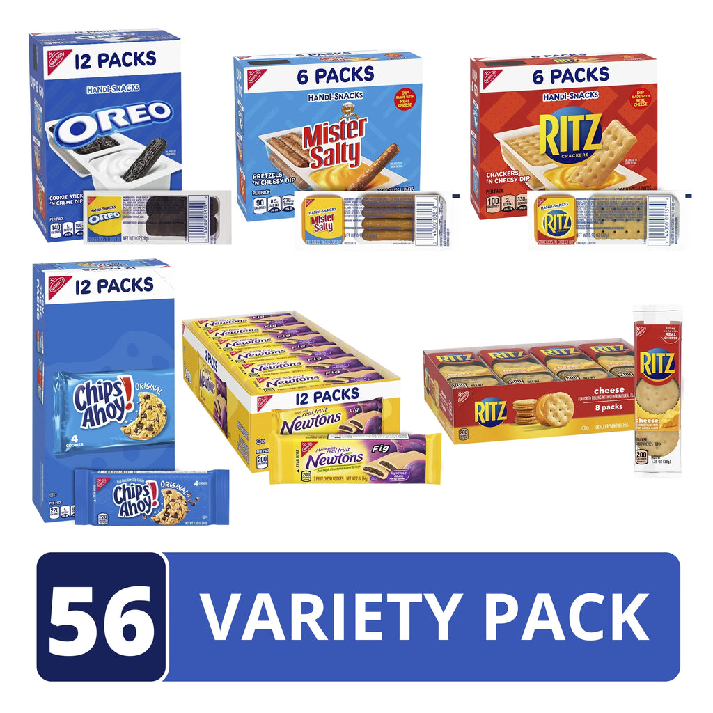 Ultimate Sweet and Salty Snack Variety Pack by Nabisco, 56 Individually Packaged Snacks
