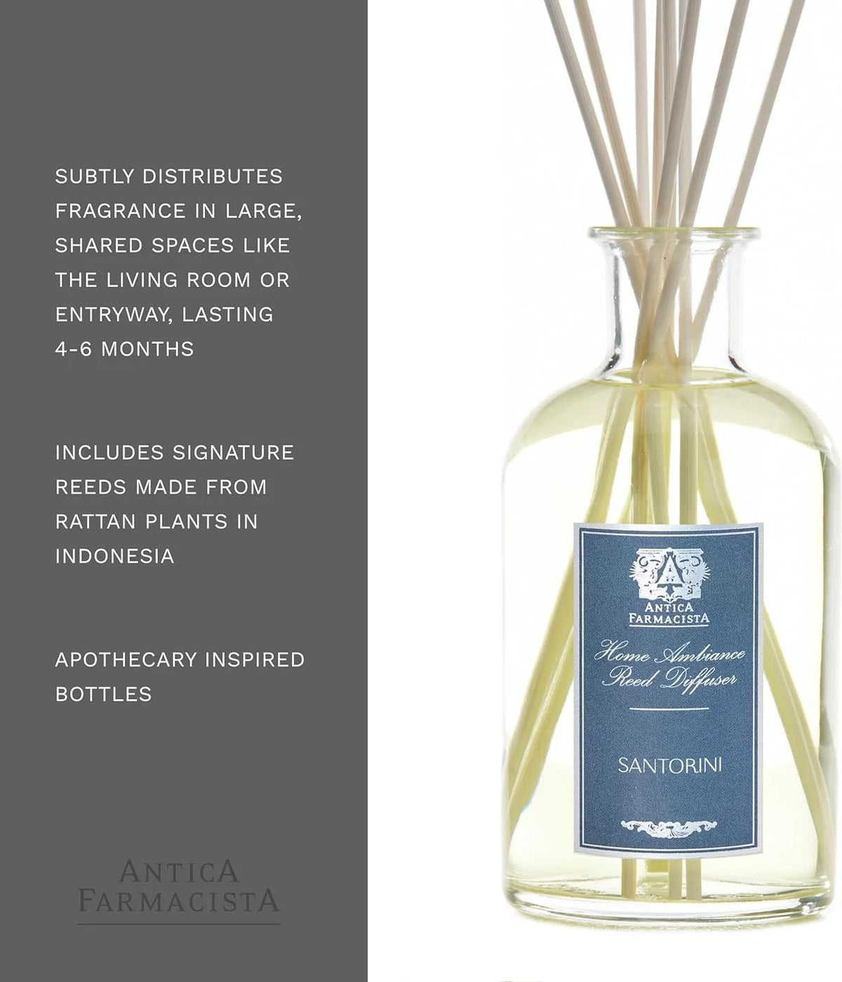 Santorini Home Fragrance Diffuser by Antica Farmacista, 500ml/17oz