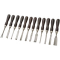Grizzly H7923 12-Piece Chisel Set with Wooden Storage Box