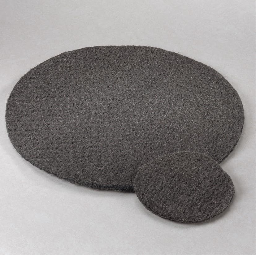 STONE-GLO 19-Inch Steel Wool Floor Polishing Pads, Grade 1, 12-Pack, Built for Durable Cleaning and Finishing; Available in Grades 000, 00, 0, 1, 2 and 3