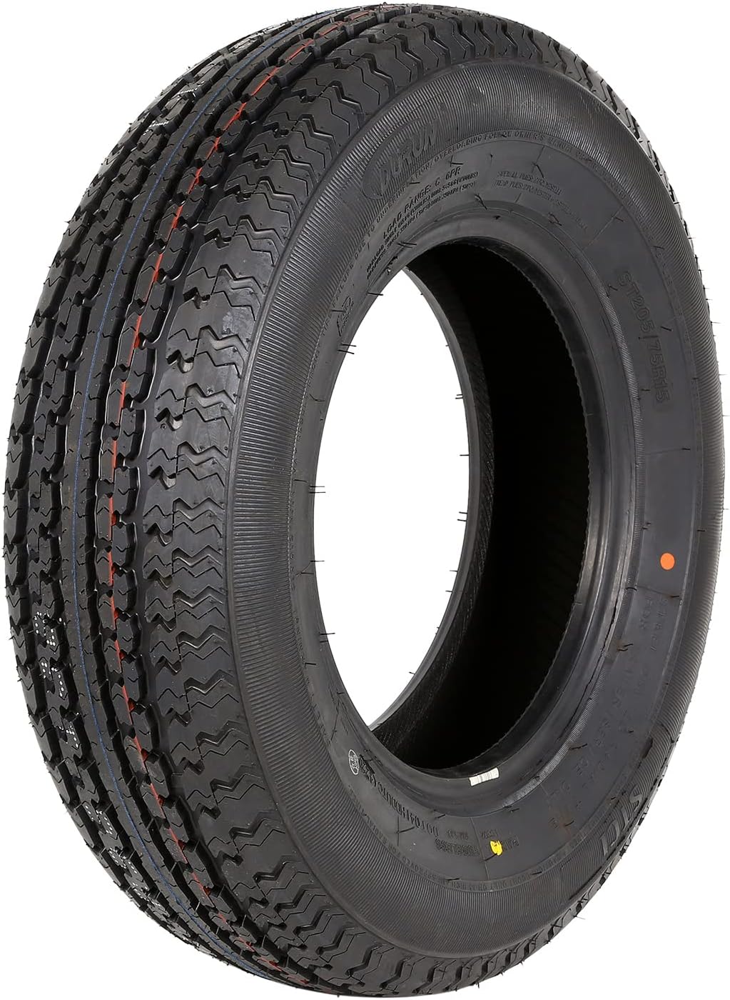 WEIZE 2-Pack ST205/75R15 Radial Trailer Tires, 8-Ply Load Range D