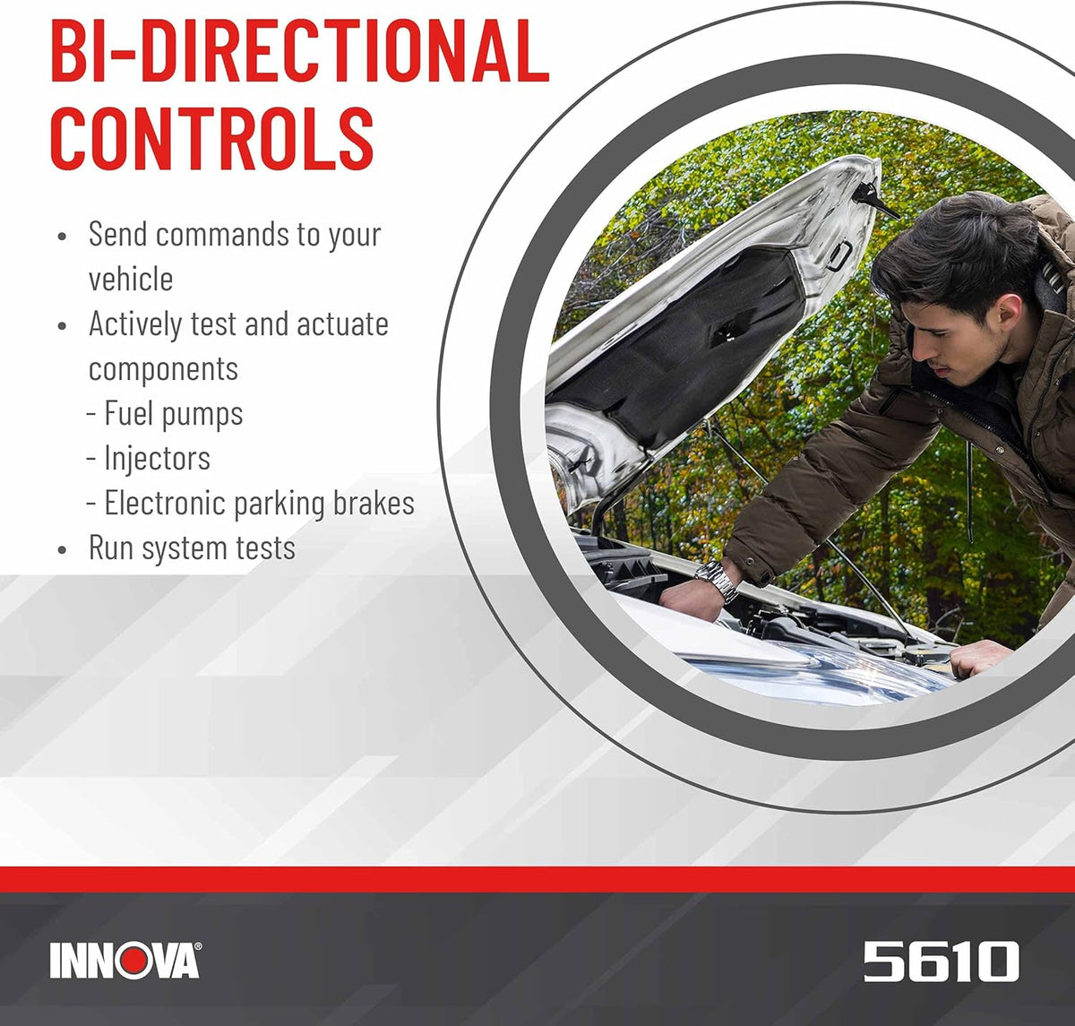 INNOVA 5610 OBD2 Diagnostic Scanner with BiDirectional System Tests, Special Reset Functions, All-System Scanning and Live Data