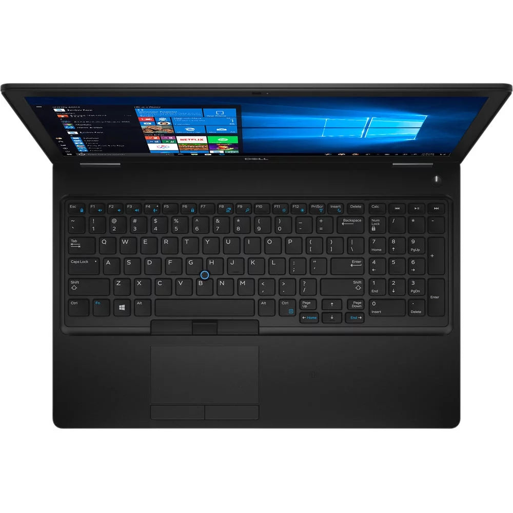 Refurbished Dell Precision 3530 Laptop with Core i7-8750H Processor, 16 GB Memory and 512 GB NVMe Storage, Black