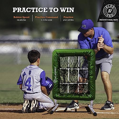 ALAGPRO The Original 9-Hole Baseball and Softball Pitching Net with Strike Zone Pocket and Pitching Target