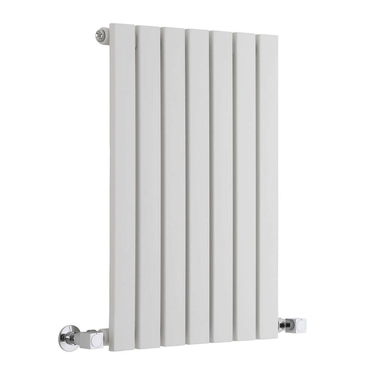 Sloane Designer Radiator with Horizontal Flat Panel, White, 25 x 16 1/2 in., Hudson Reed NAHB0247