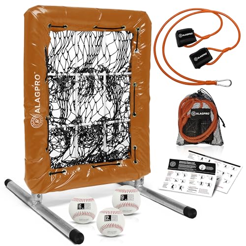 ALAGPRO The Original 9-Hole Baseball and Softball Pitching Net with Strike Zone Pocket and Pitching Target
